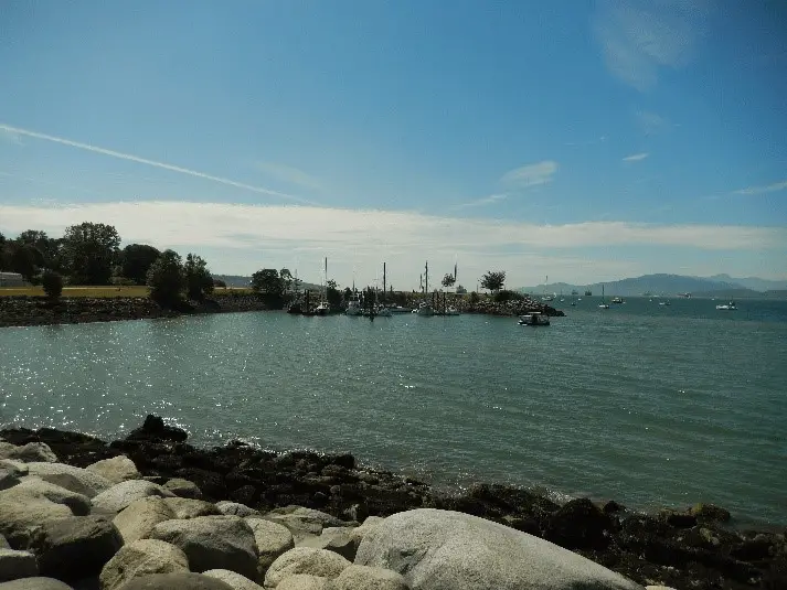 Depuis l'une des plages de Vancouver