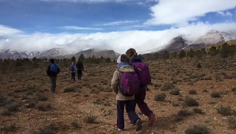 Descente vers le village de Telouet au Maroc