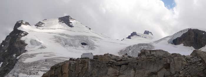 Bivouac Grappein depuis le bivouac Pol