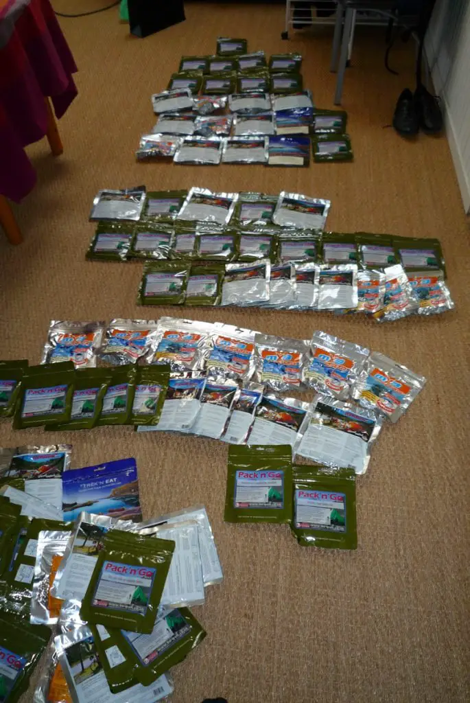Lyophilisés pour 7 jours de randonnée dans les Highland en Ecosse Lyophilisés pour 7 jours de randonnée dans les Highland en Ecosse