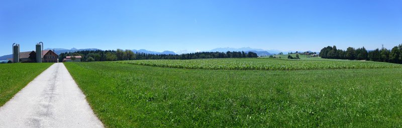 Paysage entre Lausanne et Bulle