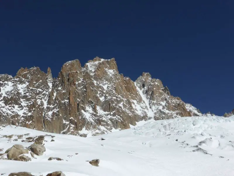 Couloir en Y, vu du Glacier au Col d