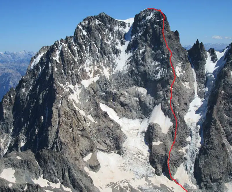 Itinéraire de l’arête nord de la Pointe Puiseux au Pelvoux