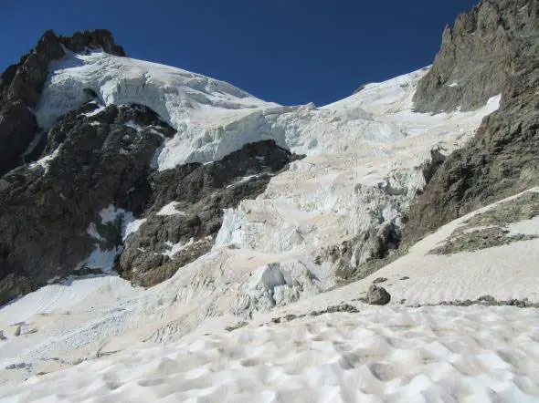 Descente par le glacier des Violettes