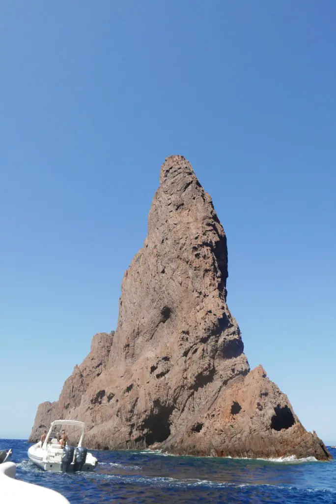 Vue du rocher en Corse