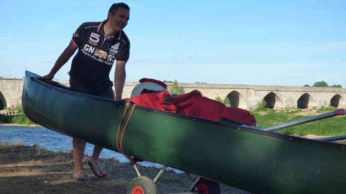 Premier portage pour passer le pont de Beaugency