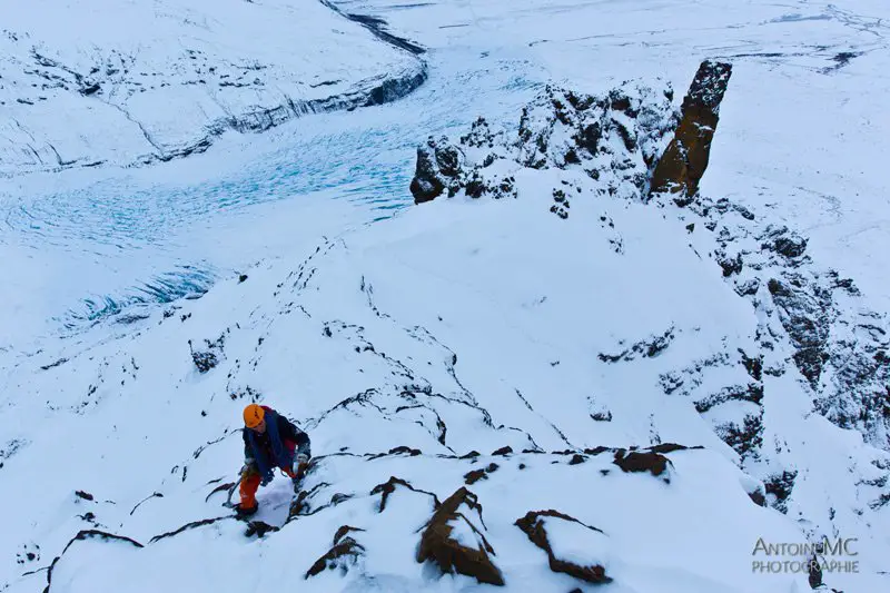 Alpi a skaftafell dans le couloir X en Islande