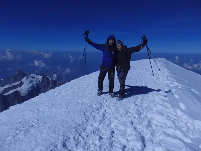 Au sommet du mont Blanc