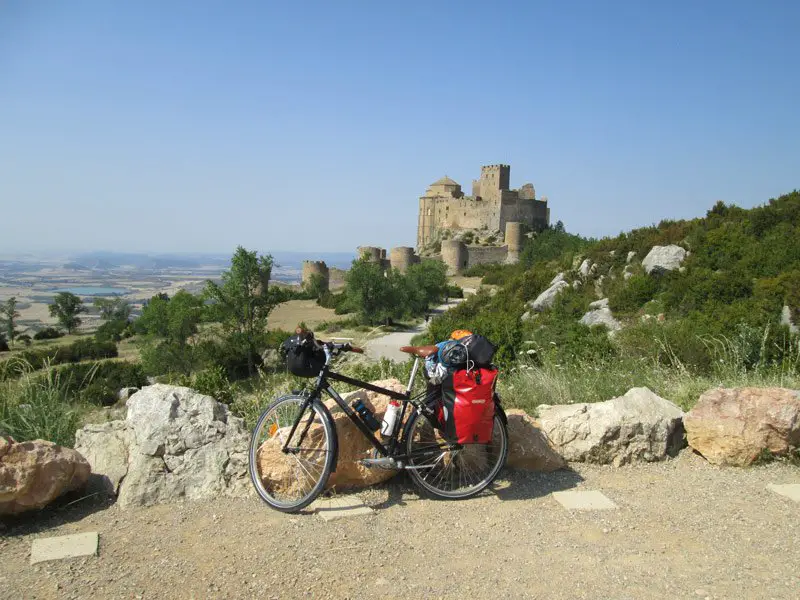 Castillo de Loarre durant mon voyage en vélo en Espagne