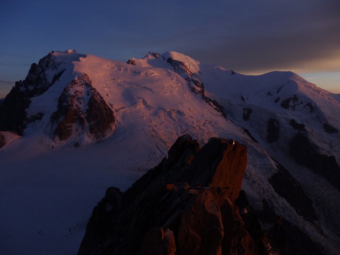 Coucher du Soleil au mont blanc