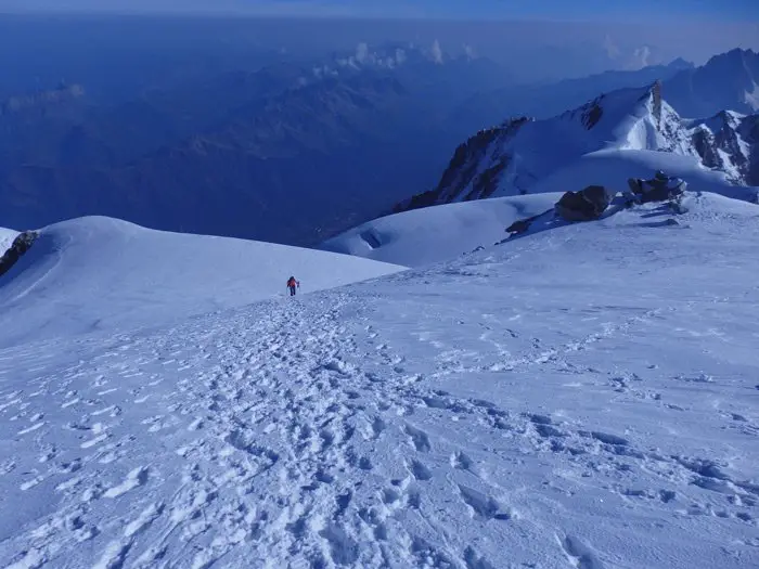 Dernière montée durant l'alpinisme au Mont Blanc