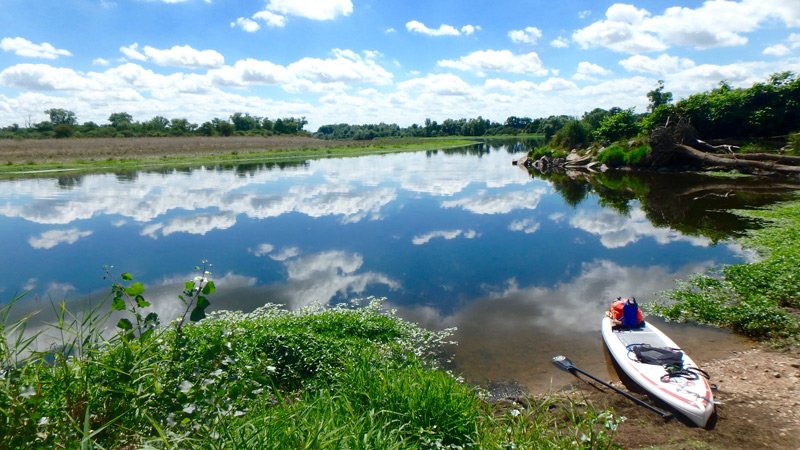 Départ pour la descente de la loire en Paddle Départ pour la descente de la loire en Paddle