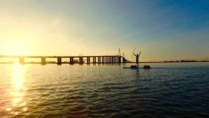 L'arrivée de la Descente de la Loire en Stand Up Paddle L