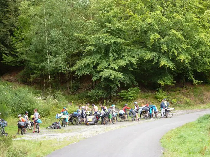 Le groupe a vélo