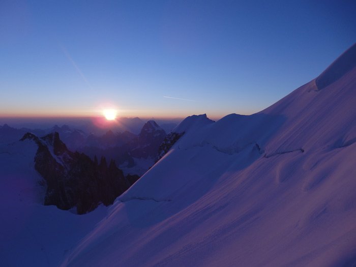 Lever de soleil au Mont Blanc