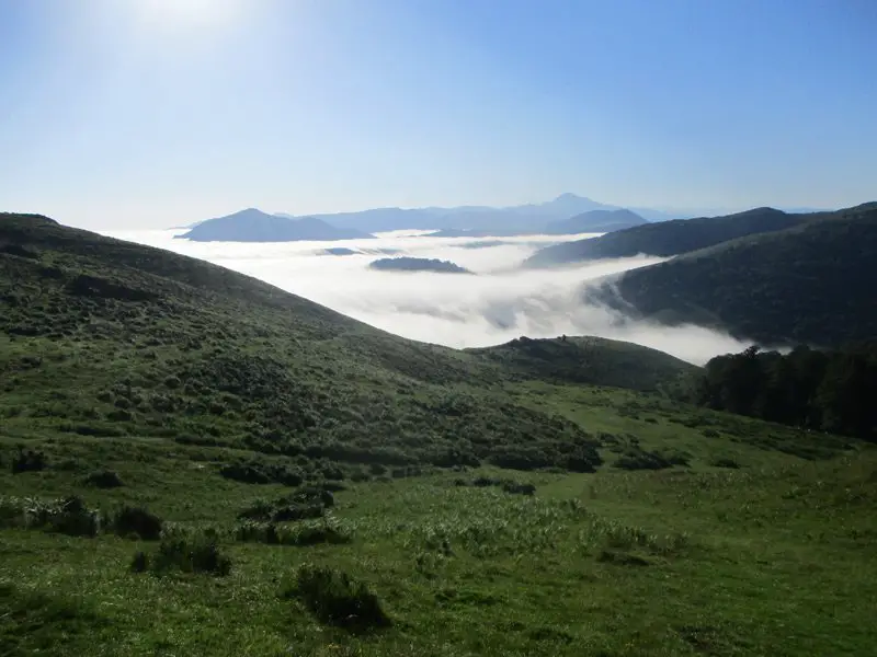 Mer de nuages à proximité du refuge d’Azpegi