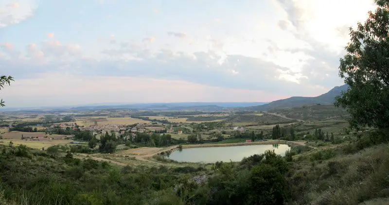 Panorama depuis ma tente du camping de Loarre