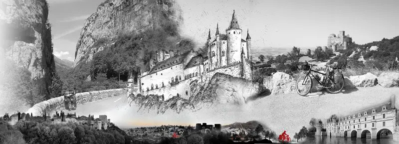 Photomontage de mon voyage en vélo en Espagne France Photomontage de mon voyage en vélo en Espagne France
