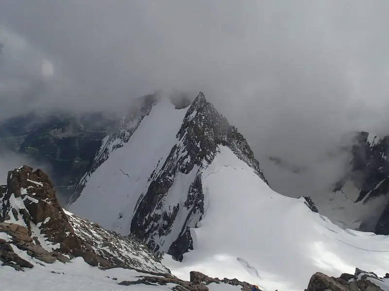 Vue depuis le Pilier de l'Angle sur Peuterey