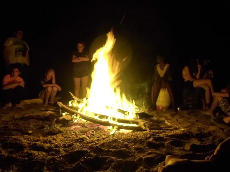 L’une des soirées autour du feu... Toujours un moment convivial !