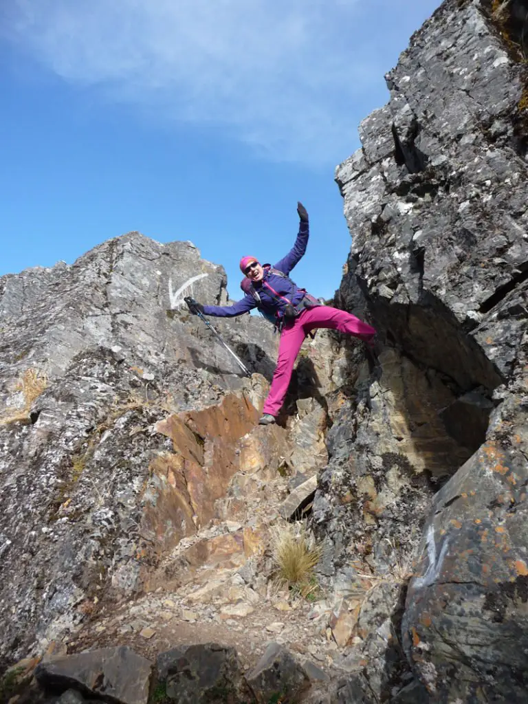 descente sous la fameuse « brèche à 4400m »