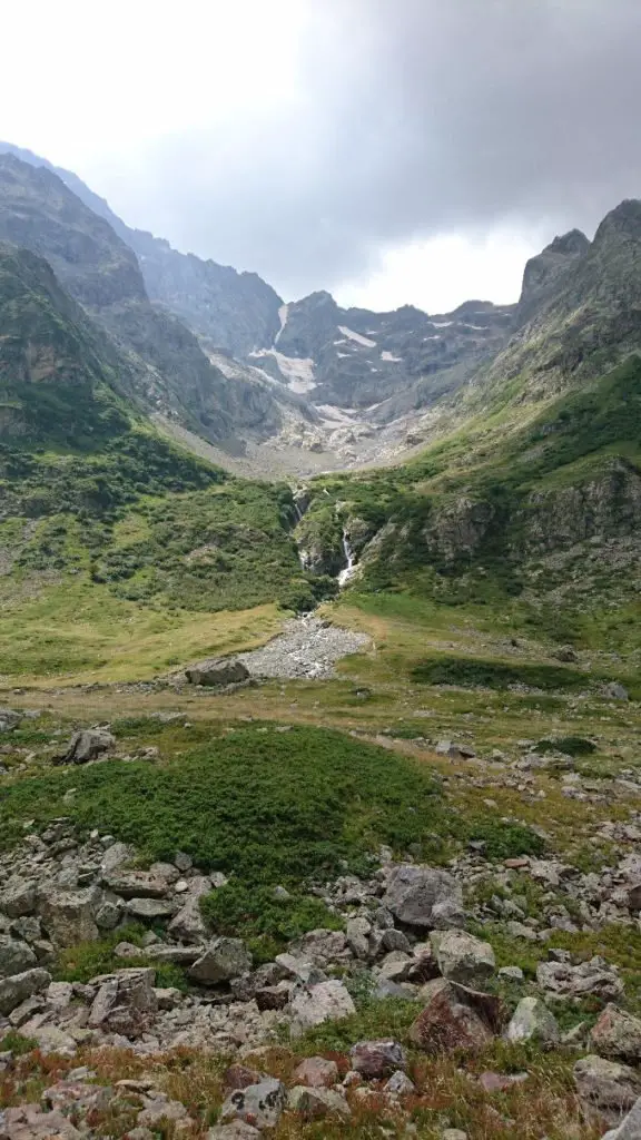 Vue sur la vallée de la Lavey, avec au fond le ruisseau de la Muande