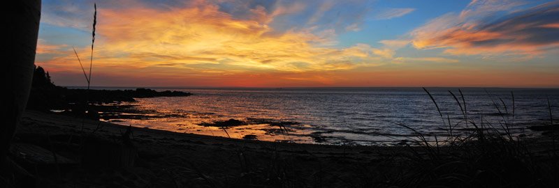 lever du soleil sur le fleuve saint laurent