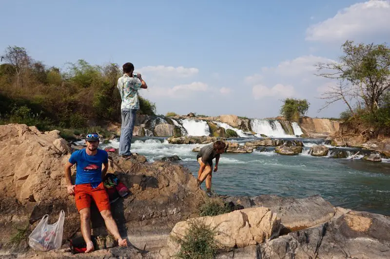 cascades près de Don Khon au Laos