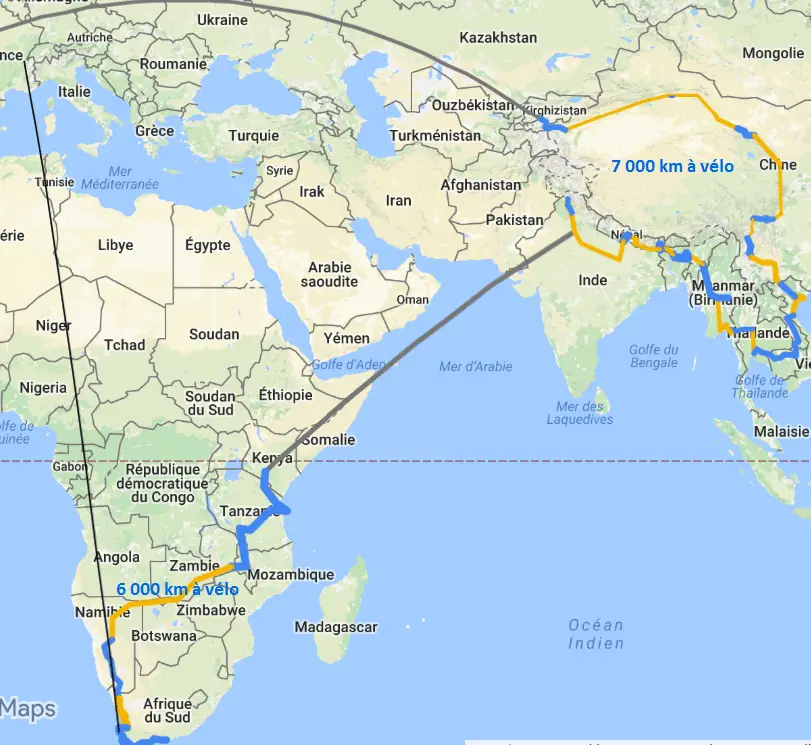 L' Asie 2021 Fève Voyage Road-Trip à Travers le Monde 