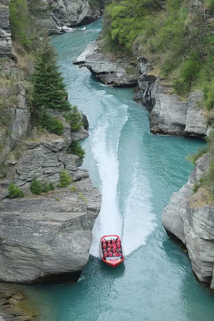 Jet boat en Nouvelle-Zélande