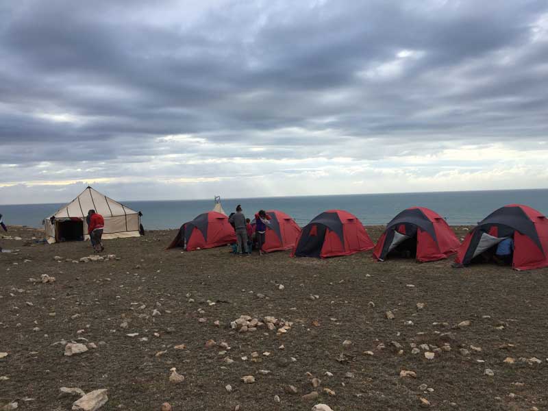 Premier campement de notre trek Essaouira Agadir