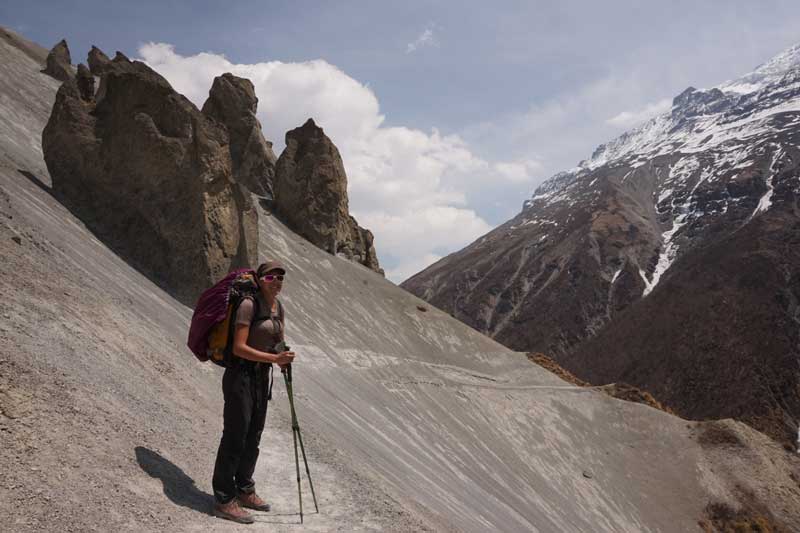 sur le chemin vers Thorung Pedi au Népal