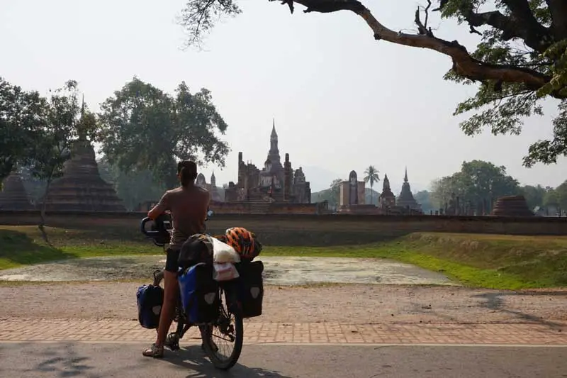 balade dans Sukothai en Thaïlande