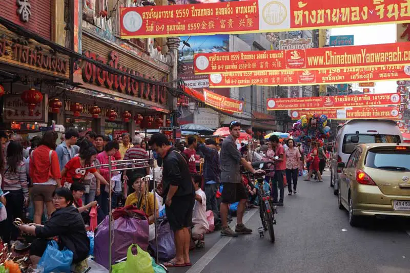 nouvel an chinois dans China Town à Bangkok en Thaïlande