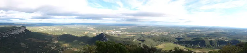 Panorama sud-est depuis le Pic Saint Loup