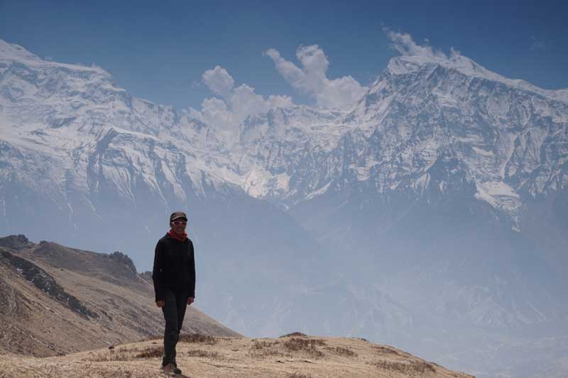 pendant la montée acclimatation durant notre trekking au Népal pendant la montée acclimatation durant notre trekking au Népal