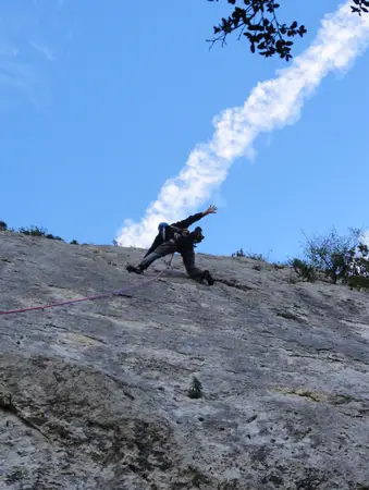 7c dans la Walker des garrigues au Pic Saint Loup.