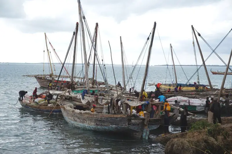 les bateaux cargos attendent d