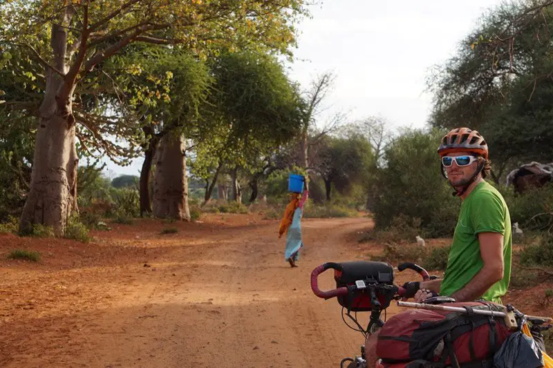 piste au milieu des baobabs