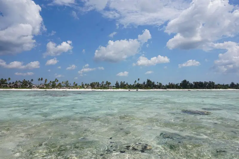 vue de Matemwe depuis le lagon