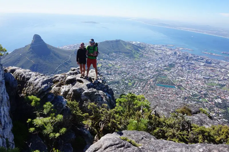 Vue de Capetown depuis la Table Mountain, voyage en Afrique du Sud à vélo
