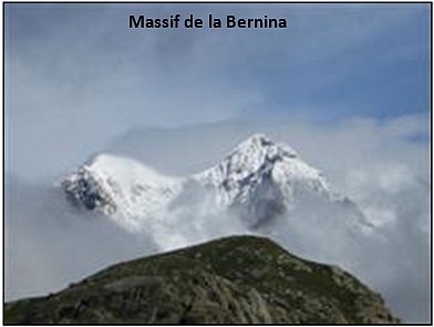 Massif de la bernina durant notre randonnée sur la via alpina