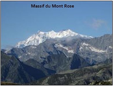 Massif du Mont rose durant notre randonnée sur la via alpina en couple
