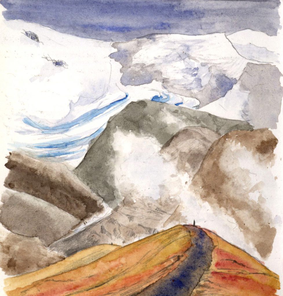 Hverardalir-aquarelle, Voyage trek en Islande