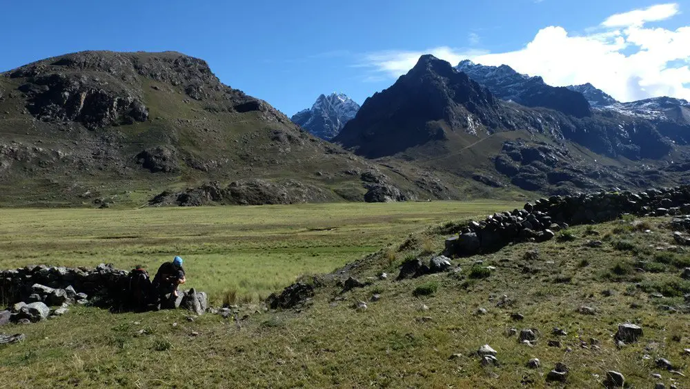 Pause sèche chaussette, randonnée au Pérou