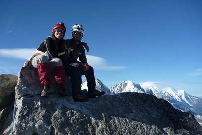 Philippe Geral et Cécile Geral à l'Aiguille du Tour Philippe Geral et Cécile Geral à l