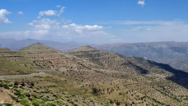 Vue sur le Haut-Atlas, grimpe Taghia Maroc Vue sur le Haut-Atlas, grimpe Taghia Maroc