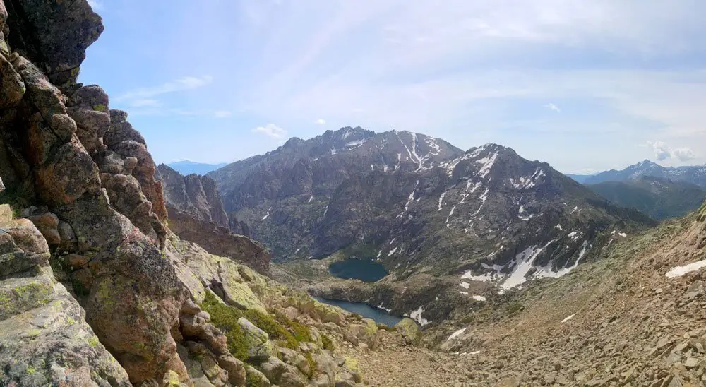 11-Les-Lacs-de-Capitello-et-Melo-depuis-la-brèche-de-Sorbo, randonnée en Corse GR20