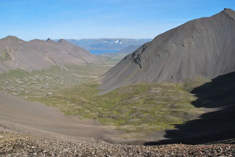  Au col, vue sur le lieu de bivouac durant notre séjour sur les îles Féroé