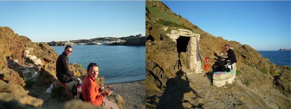 Récit Bivouac du 4e jour à la cala Mesquita, un mirador pour restau ! voyage à Minorque